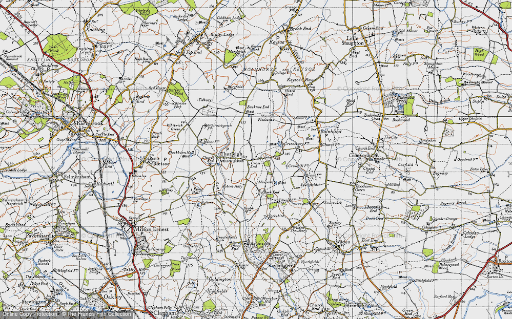 Old Map of Cross End, 1946 in 1946
