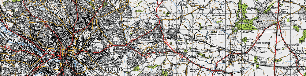 Old map of Cross Gates in 1947