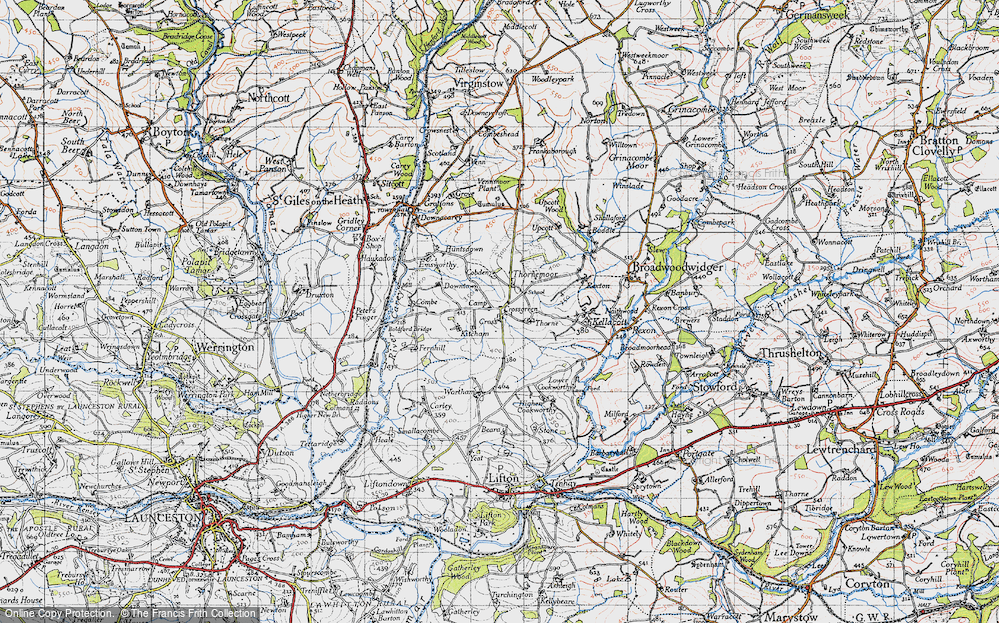 Old Map of Cross Green, 1946 in 1946