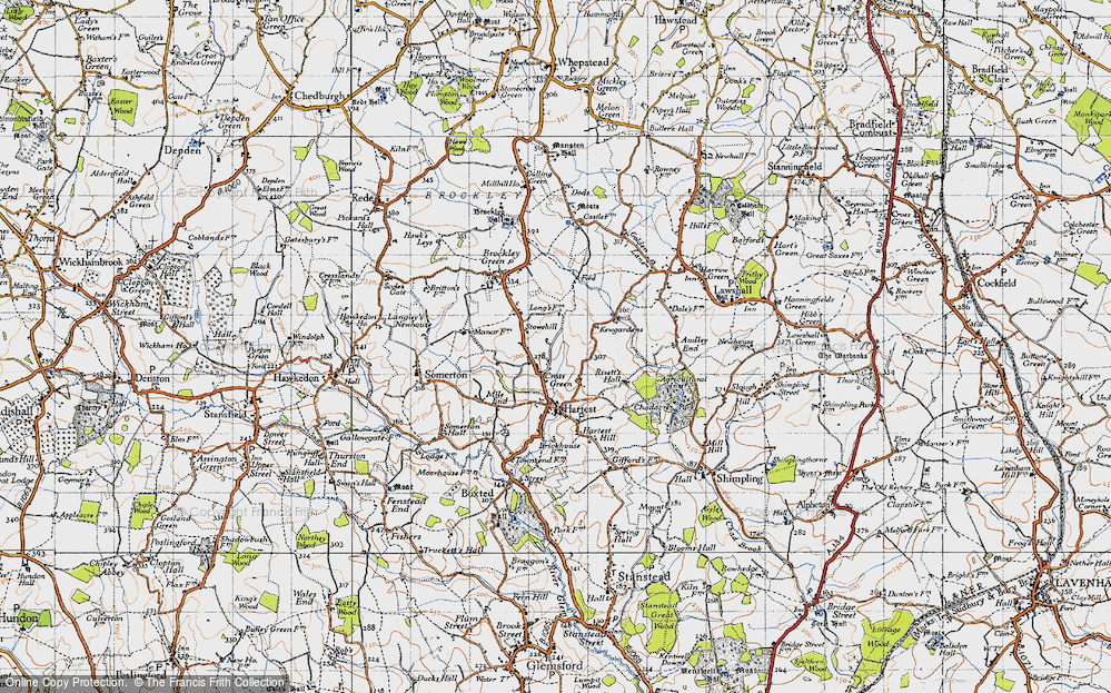 Old Map of Cross Green, 1946 in 1946