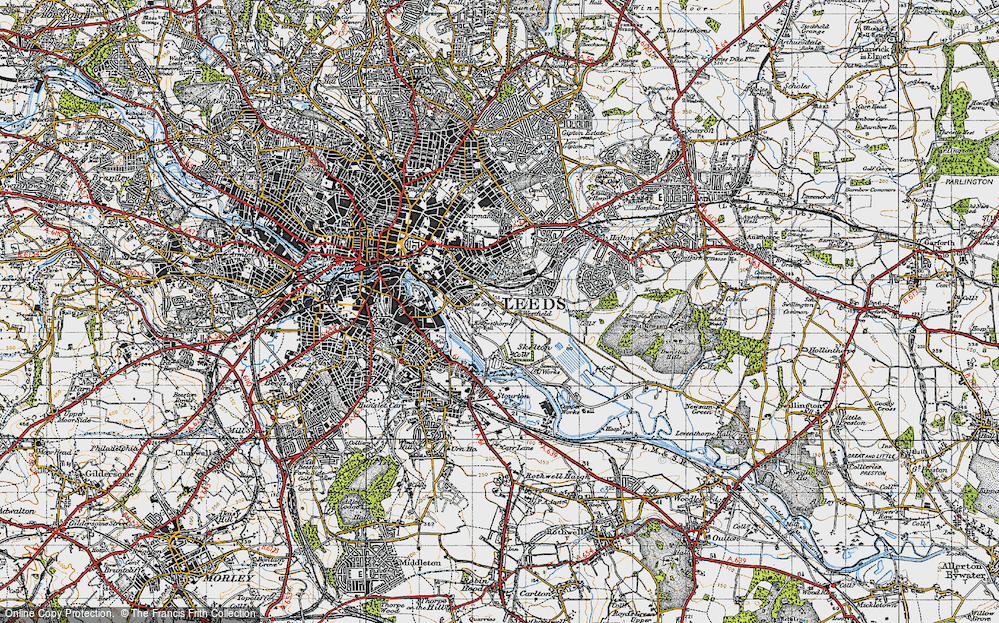 Old Map of Cross Green, 1947 in 1947