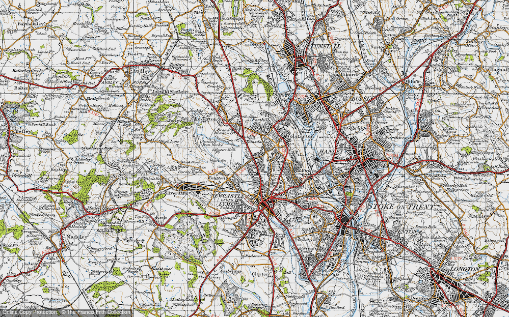 Old Map of Cross Heath, 1946 in 1946
