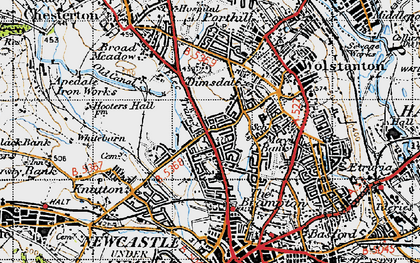 Old map of Cross Heath in 1946