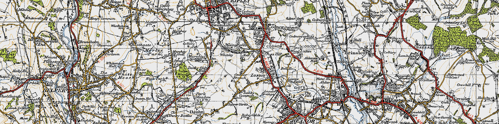 Old map of Cross Hill in 1946