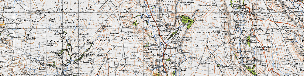 Old map of Beacon Guest in 1947