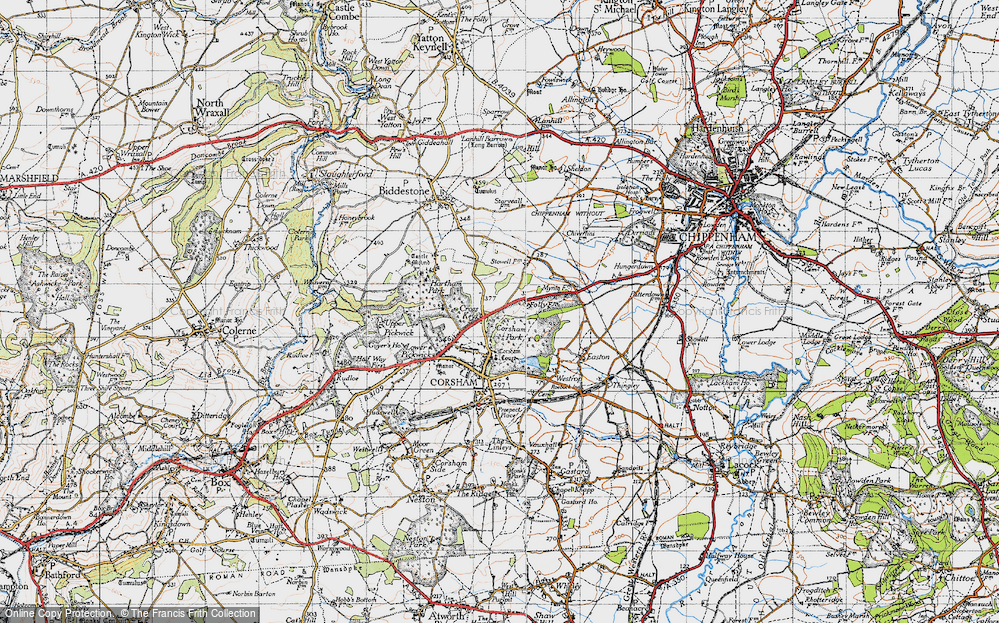 Old Map of Cross Keys, 1946 in 1946