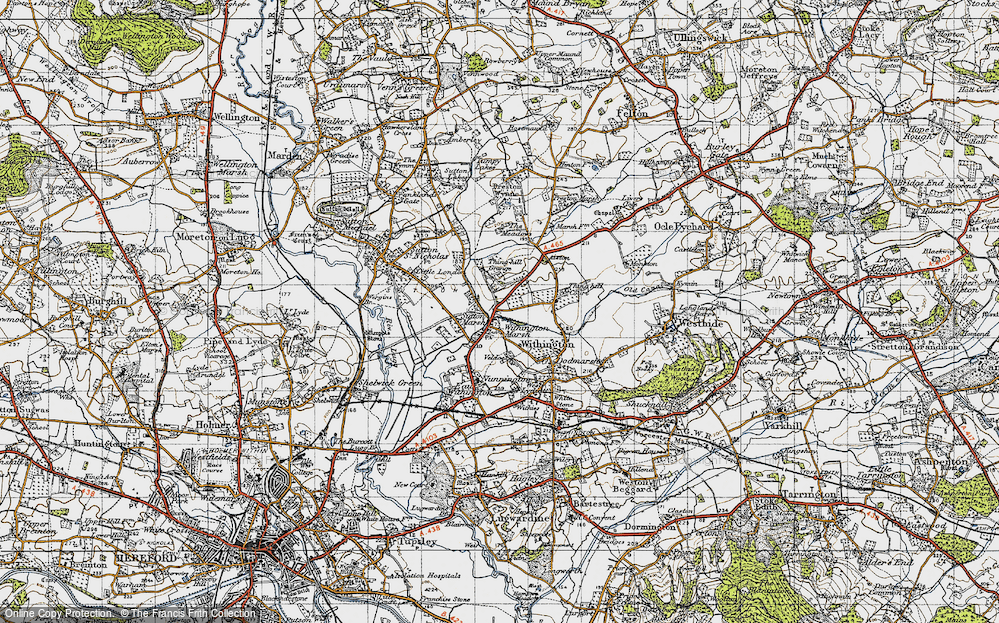 Old Map of Cross Keys, 1947 in 1947