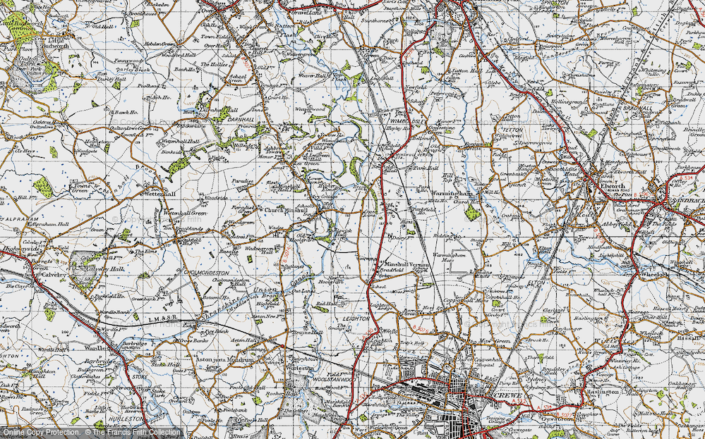 Old Map of Cross Lane, 1947 in 1947