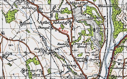 Old map of Cross Lane Head in 1946