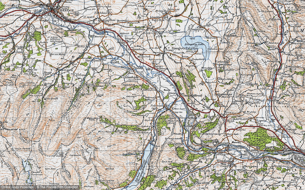 Old Map of Cross Oak, 1947 in 1947