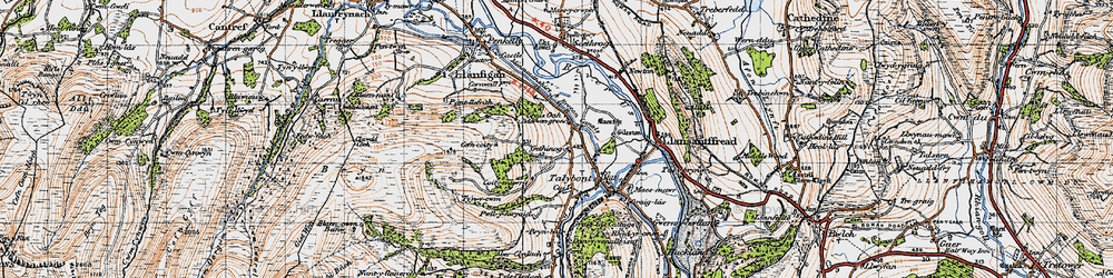 Old map of Cross Oak in 1947