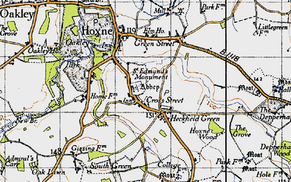 Old map of Cross Street in 1946