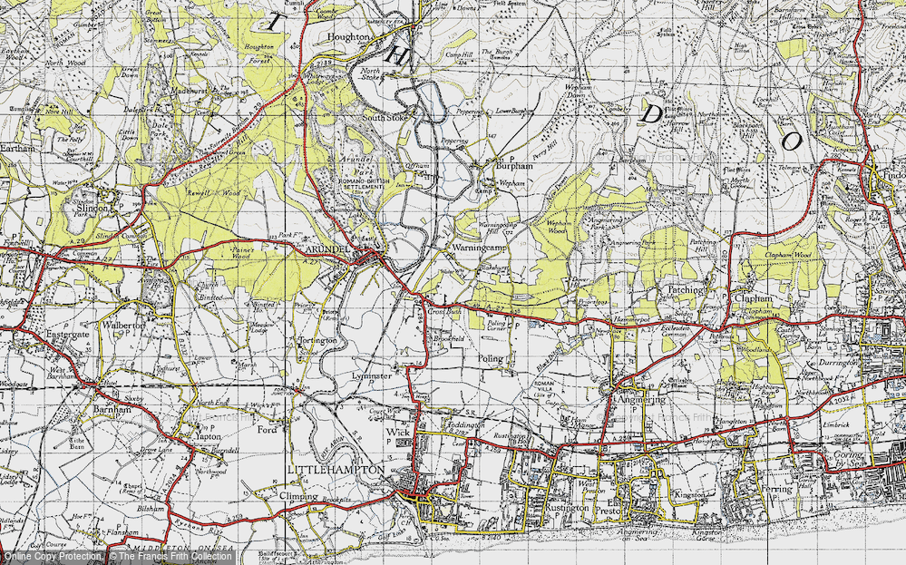 Old Map of Historic Map covering Blakehurst in 1940