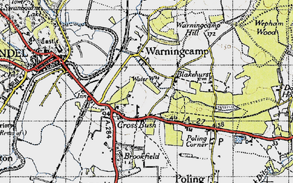 Old map of Blakehurst in 1940