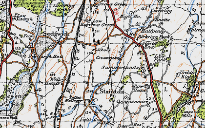 Old map of Crosscrake in 1947