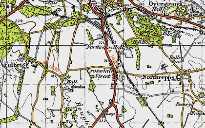 Old map of Crossdale Street in 1945