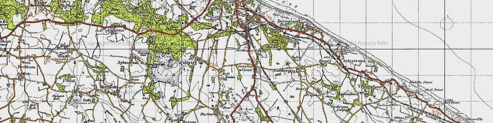 Old map of Crossdale Street in 1945