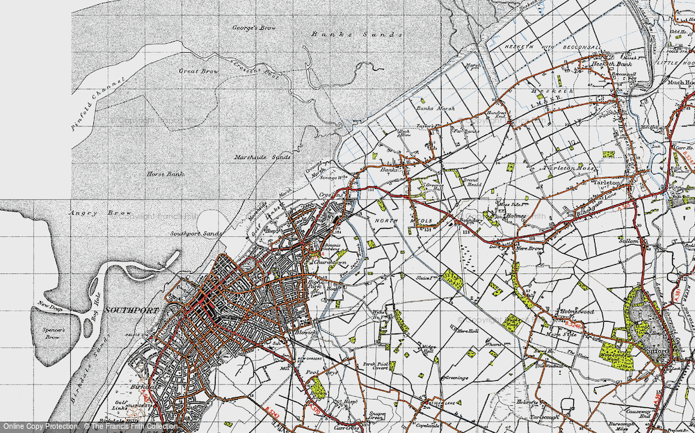 Old Map of Crossens, 1947 in 1947