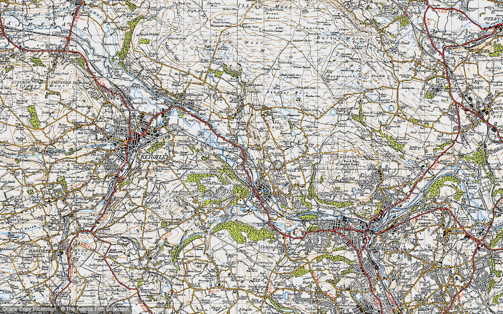 Old Map of Crossflatts, 1947 in 1947