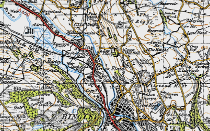 Old map of Crossflatts in 1947