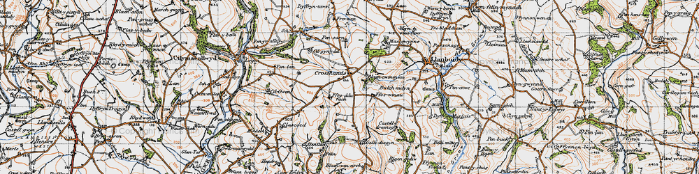 Old map of Blaencwmmau in 1946
