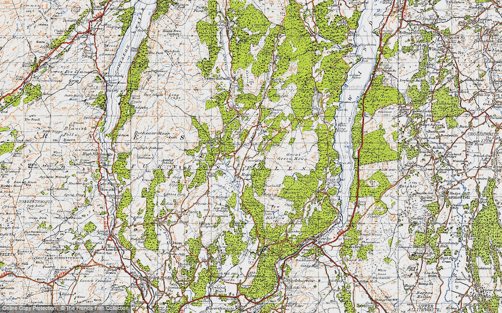 Old Map of Crosslands, 1947 in 1947