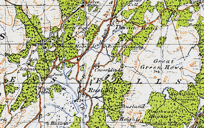 Old map of Crosslands in 1947
