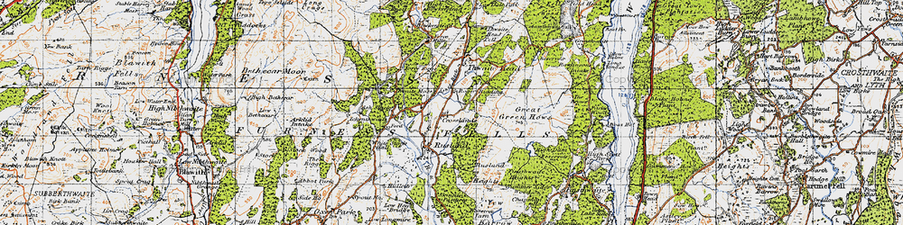 Old map of Crosslands in 1947