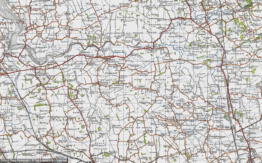 Old Map of Crossmoor, 1947 in 1947