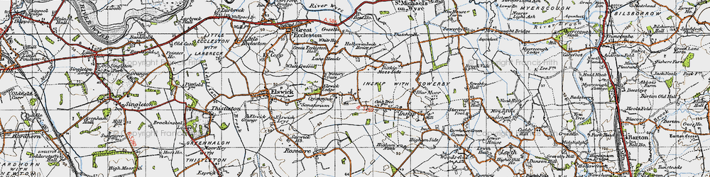 Old map of Crossmoor in 1947