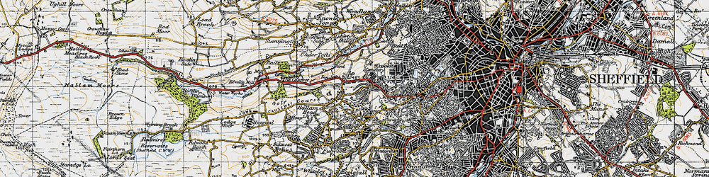 Old map of Crosspool in 1947