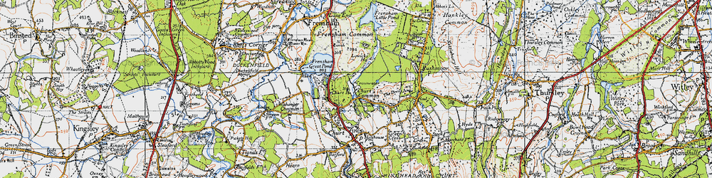 Old map of Crosswater in 1940