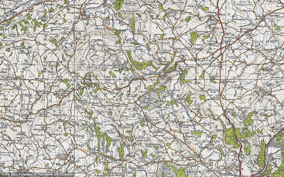 Old Map of Crossway, 1947 in 1947