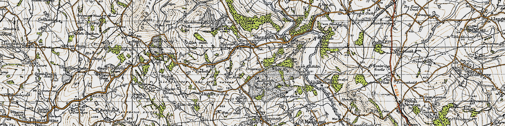 Old map of Crossway in 1947