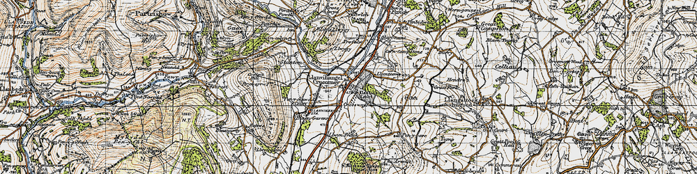 Old map of Crossways in 1947