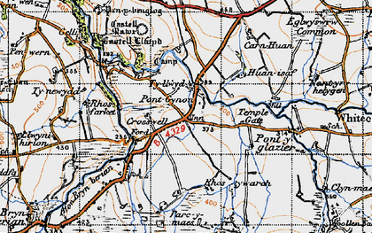 Old map of Tyllwyd in 1947
