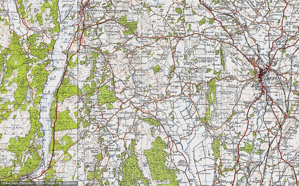 Old Map of Historic Map covering Blakebank in 1947