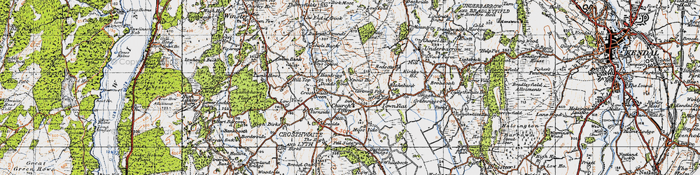 Old map of Crosthwaite in 1947