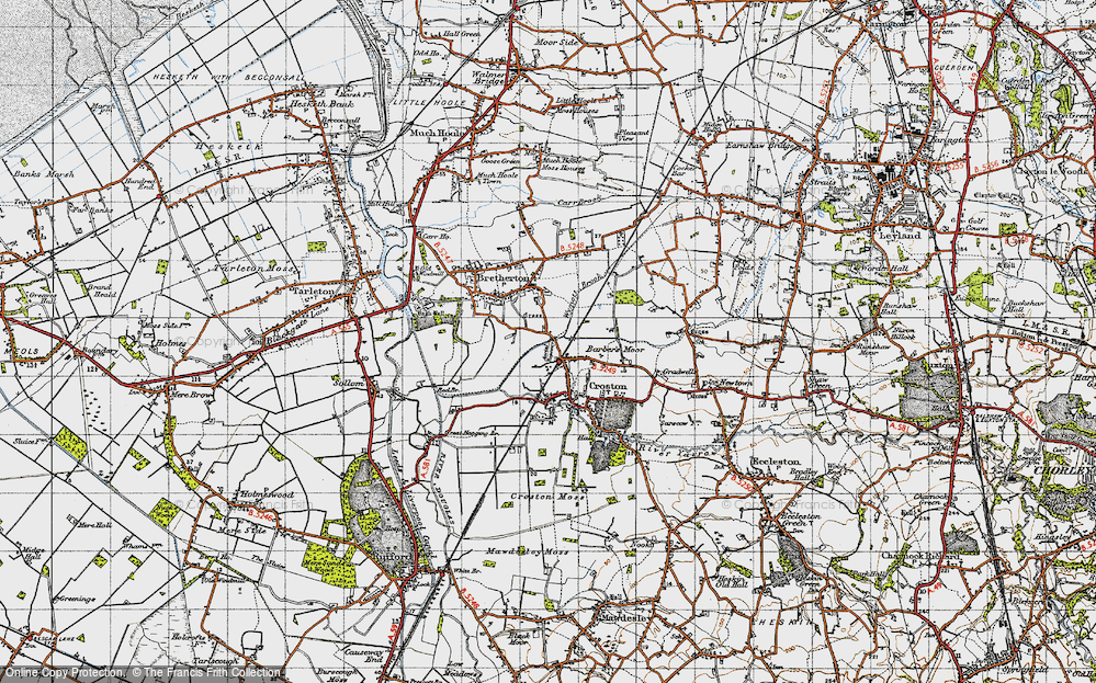 Old Map of Croston, 1947 in 1947