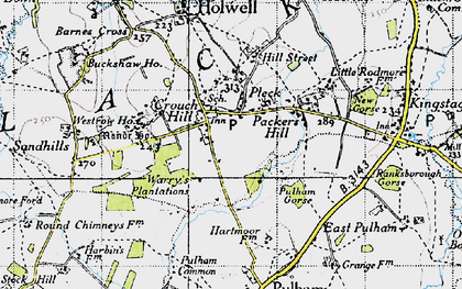 Old map of Westrow in 1945