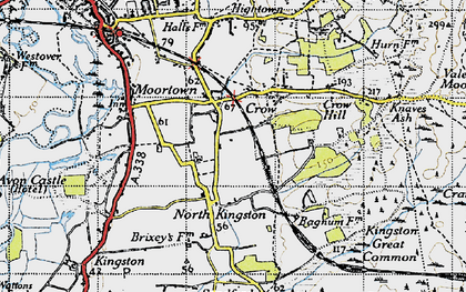 Old map of Crow in 1940