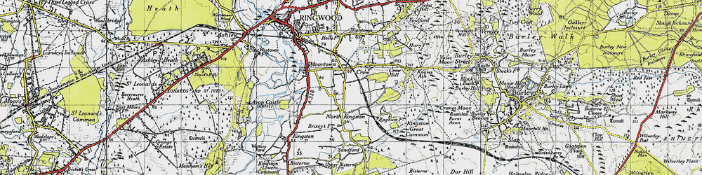 Old map of Crow in 1940