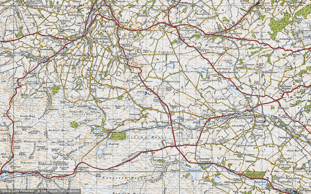 Old Map of Crow Edge, 1947 in 1947