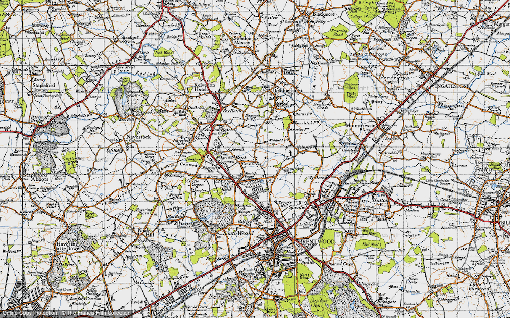 Old Map of Crow Green, 1946 in 1946