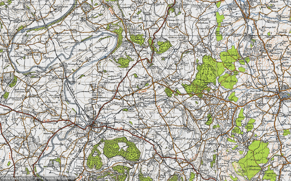 Old Map of Crow Hill, 1947 in 1947