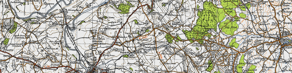 Old map of Crow Hill in 1947