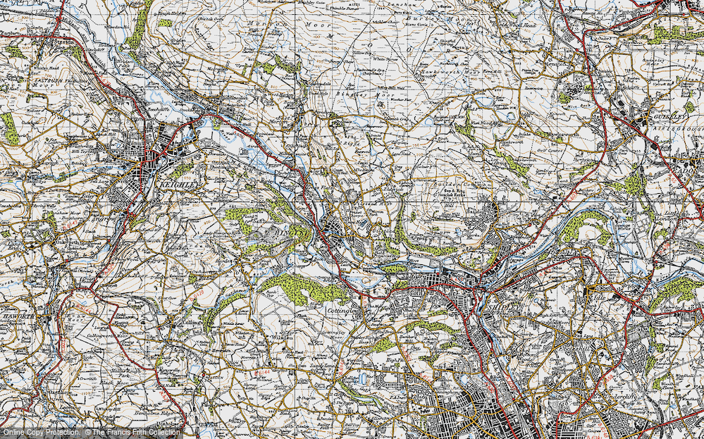 Old Map of Crow Nest, 1947 in 1947