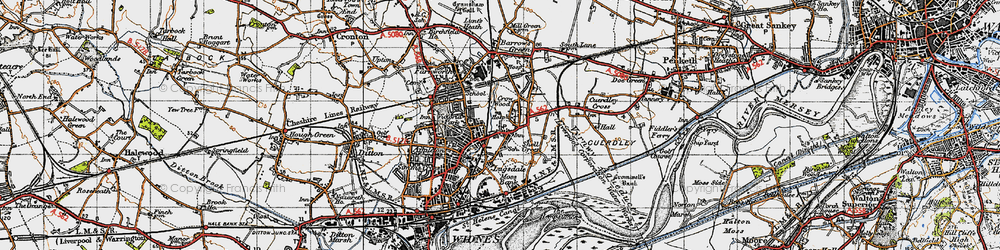 Old map of Crow Wood in 1947