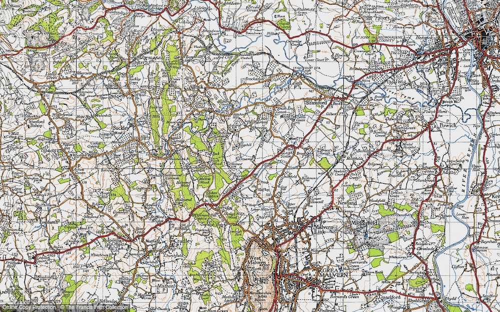Old Map of Crowcroft, 1947 in 1947