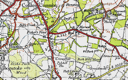 Old map of Crowdhill in 1945
